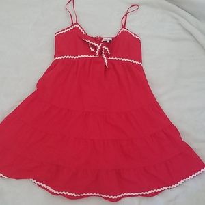 VICIDOLLS RicRac mini dress in red/white